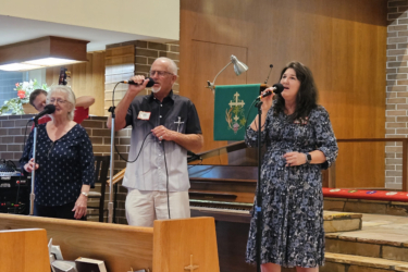 Concordia Lutheran Church Praise Band during Contemporary Service